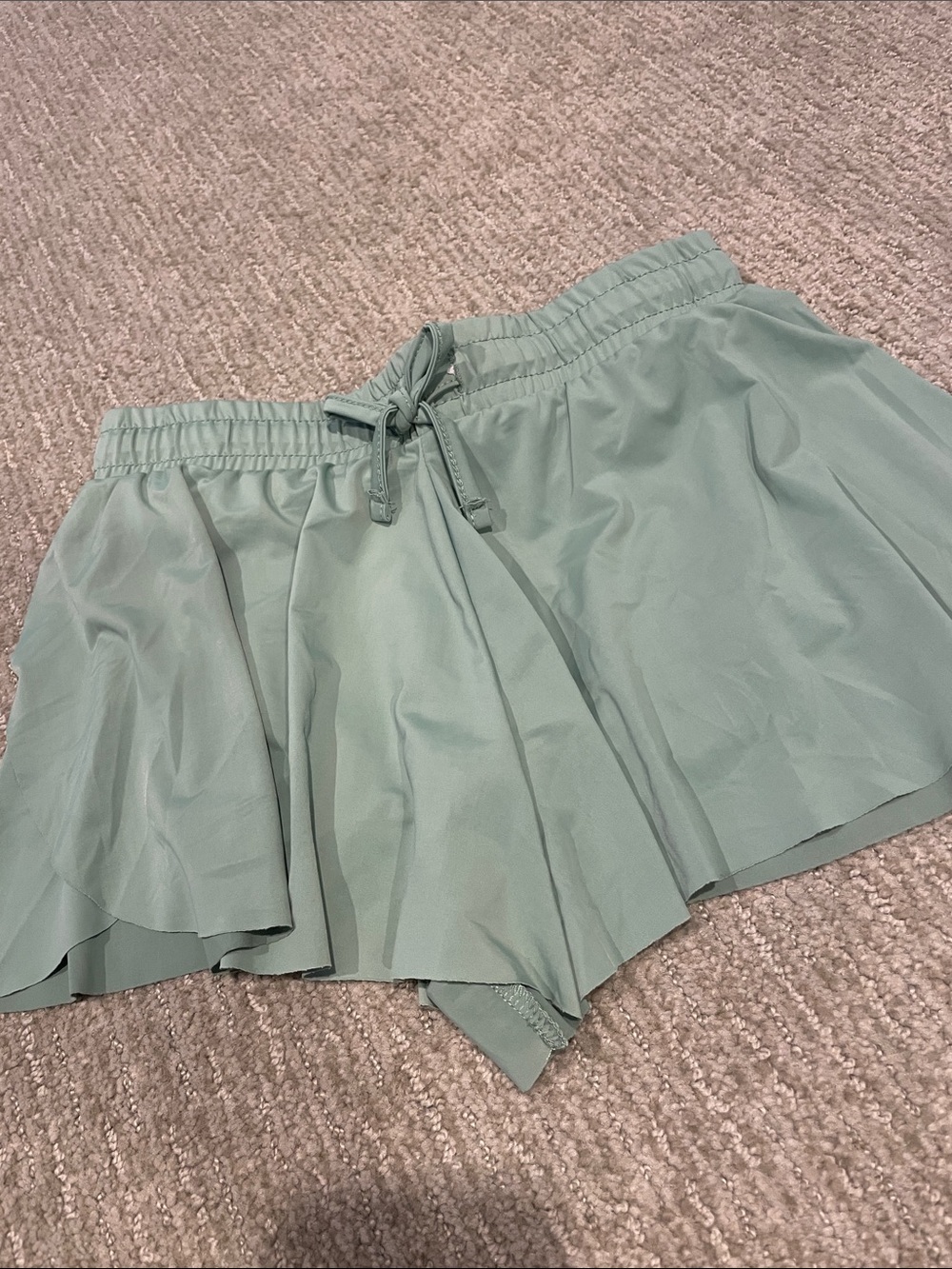 btween Mint Green Drawstring Skort Shorts